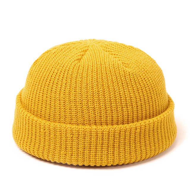 Knitted Hats For Women Skullcap Men Beanie Hat Winter Retro