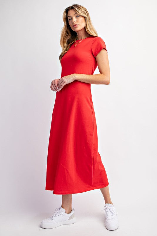 BASIC T-SHIRT MIDI DRESS