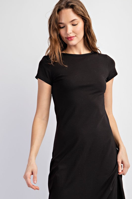 BASIC T-SHIRT MIDI DRESS