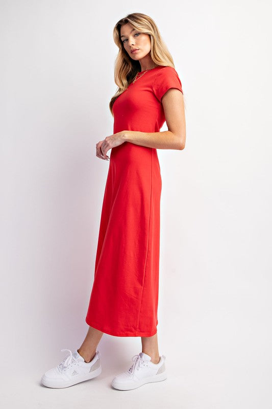 BASIC T-SHIRT MIDI DRESS